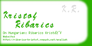 kristof ribarics business card